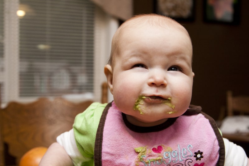 My daughter after starting solids.