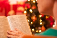 woman reading bible christmas 2
