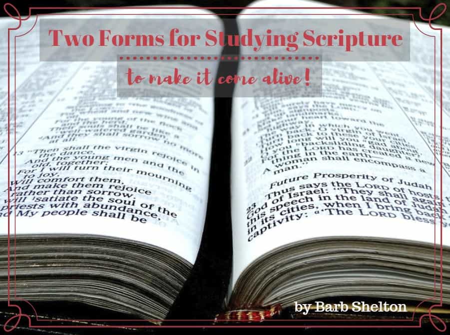 Two Forms for Studying Scripture