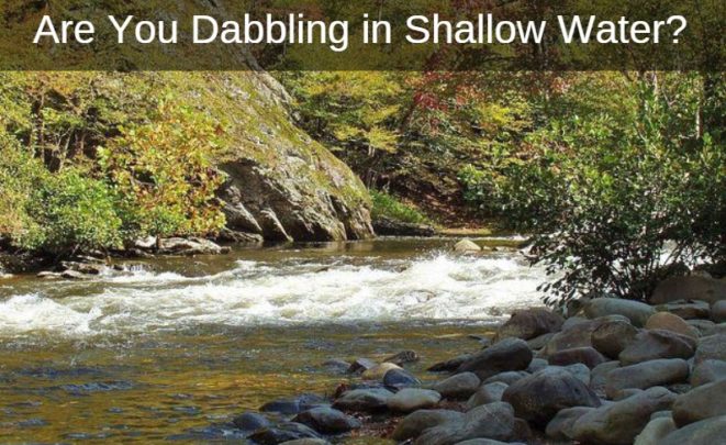 Are You Dabbling in Shallow Water? TW TITLE GRAPHIC - Are You Dabbling in Shallow Water